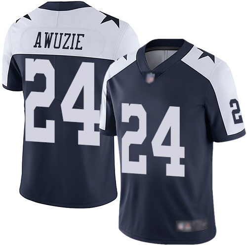 Men Dallas Cowboys Limited Navy Blue Chidobe Awuzie Alternate #24 Vapor Untouchable Throwback NFL Jersey
